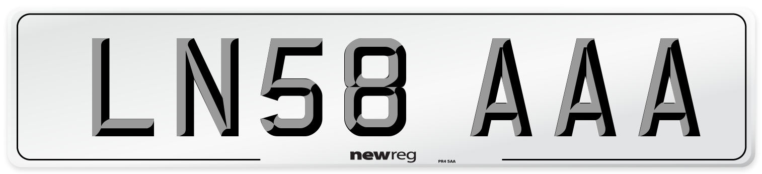 LN58 AAA Number Plate from New Reg
